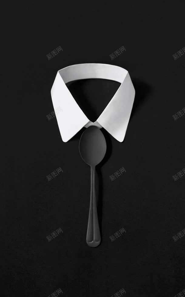 勺子领带抽象黑白西装jpg设计背景_88icon https://88icon.com 勺子 抽象 西装 领带 黑白