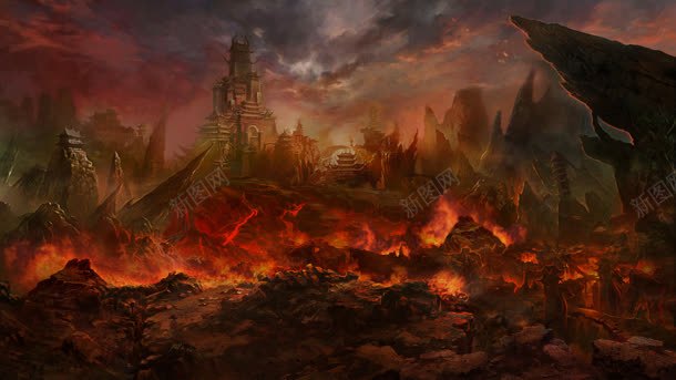 魔幻火焰峡谷海报背景jpg设计背景_88icon https://88icon.com 峡谷 海报 火焰 背景 魔幻