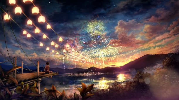 节日小镇灯笼烟花海报背景jpg设计背景_88icon https://88icon.com 小镇 海报 灯笼 烟花 背景 节日