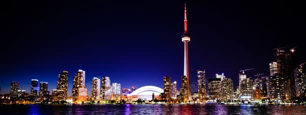 城市商务夜景banner壁纸jpg设计背景_88icon https://88icon.com 城市 建筑 电商 酷炫 高大上