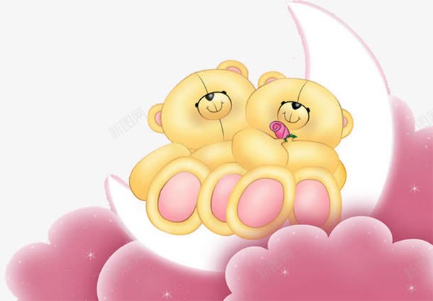 手绘熊月亮上谈恋爱png免抠素材_88icon https://88icon.com kiss 亲 可爱 图像 小熊 情人节 拍拖 毛绒 毛绒玩具 毛茸茸 泰迪熊 熊宝宝 爱心 玩具 酷炫