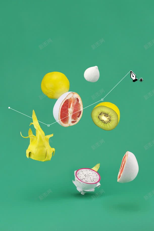 绿色背景卡通水果钢笔jpg设计背景_88icon https://88icon.com 卡通 水果 绿色 背景 钢笔
