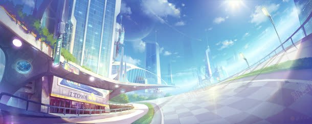 卡通漫画科技城市jpg设计背景_88icon https://88icon.com 卡通 城市 漫画 科技