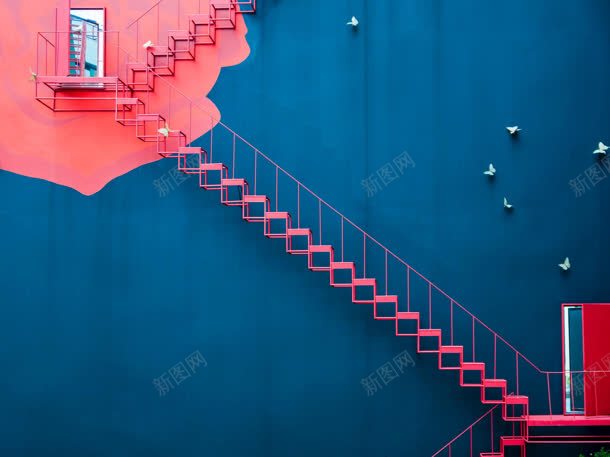 粉色楼梯墙面海报背景jpg设计背景_88icon https://88icon.com 墙面 楼梯 海报 粉色 背景