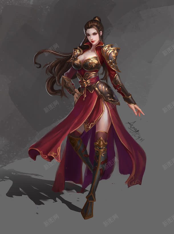 将女风格游戏插画jpg设计背景_88icon https://88icon.com 插画 游戏 风格