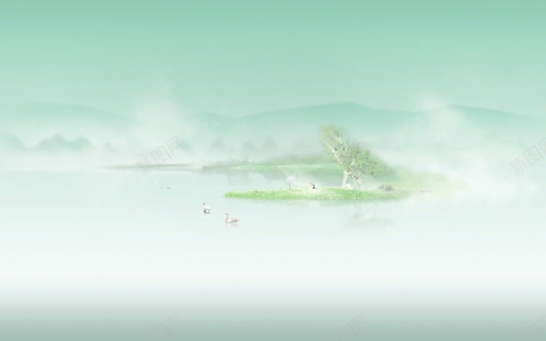 青色云雾缭绕电商海报jpg设计背景_88icon https://88icon.com 云雾 海报 缭绕 青色