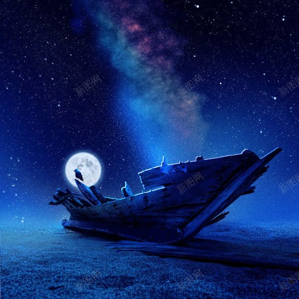 夜空下的破旧木船海报背景jpg设计背景_88icon https://88icon.com 夜空 小木船 木船 海报 破旧 背景
