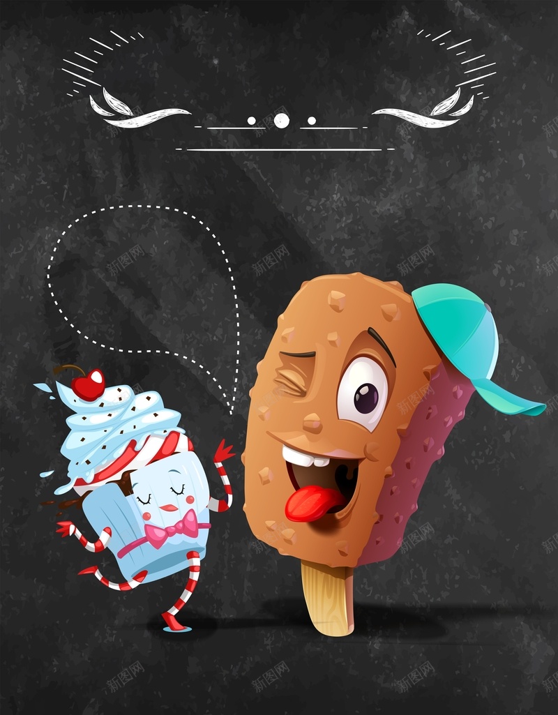 巧克力雪糕背景cdr设计背景_88icon https://88icon.com 促销 卡通 巧克力 活动 海报 矢量 背景 雪糕