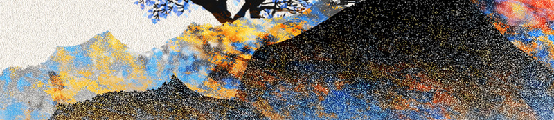 手绘山野背景图psd设计背景_88icon https://88icon.com 山野背景图 手绘 月亮 水墨画 鸟影