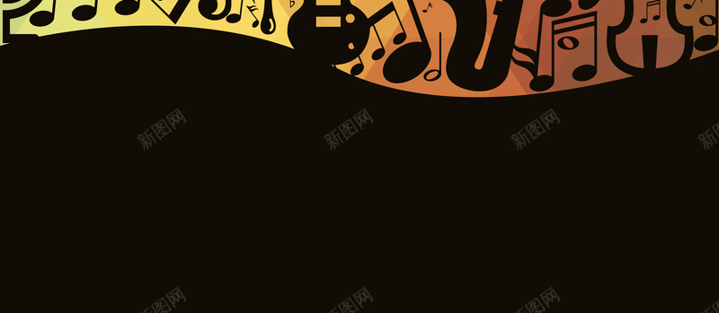黄色几何上的音符和吉他背景矢量图ai设计背景_88icon https://88icon.com 几何 吉他 开心 海报 背景 音符 黄色 矢量图