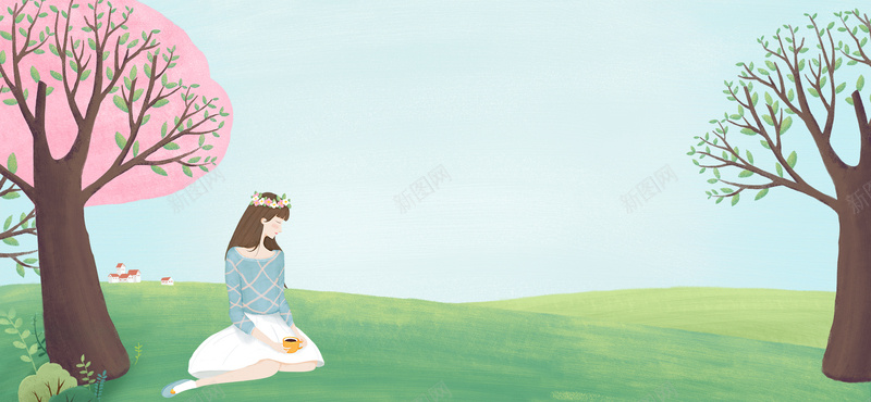 美妆节文艺春天踏青手绘水粉蓝bannerpsd设计背景_88icon https://88icon.com 化妆 化妆品 女生 小清新 广告 手绘 文艺 春天踏青 春季踏青 春游季 景色 水彩 清明踏青 简约 素材 美妆 美妆节 背景 设计 踏青出游季 踏青季 踏青春游 踏青活动 踏青节 阳春三月