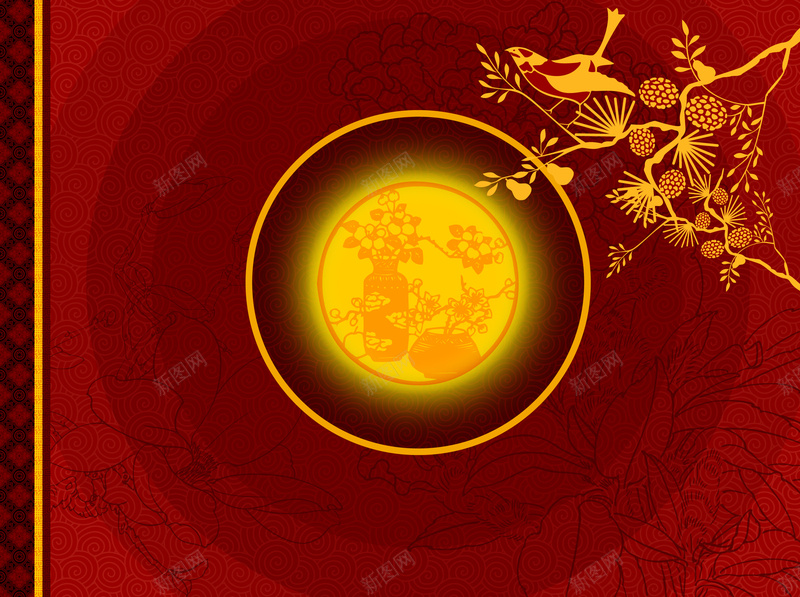 中国风金色剪纸花纹背景矢量图ai设计背景_88icon https://88icon.com 中国传统文化 剪纸 剪纸花 新年图片 春节 福字 福字剪纸 福字剪纸窗花 福字窗花 窗花 花 花纹 矢量图