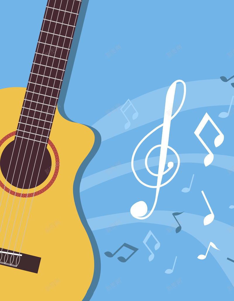 卡通手绘音符吉他音乐节宣传海报背景矢量图eps设计背景_88icon https://88icon.com 卡通 吉他 宣传 手绘 新图网 海报 素材 背景 音乐节 音符 矢量图