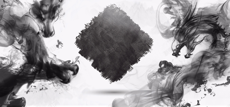 中国风水墨龙大气黑色海报背景psd设计背景_88icon https://88icon.com 中国风 中国龙 企业 企业文化 分层素材 墨画 大气 广告设计 水墨画素材 竞争 黑白 黑色底图 黑龙 龙