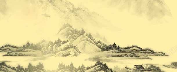 水墨画背景jpg设计背景_88icon https://88icon.com 世界文化 中国文化 中国画 中国风 企业文化 大山 山 文化 树 水墨画 渔船