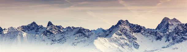 冬天雪景banner创意jpg设计背景_88icon https://88icon.com 天空 山峰 树木 积雪 路