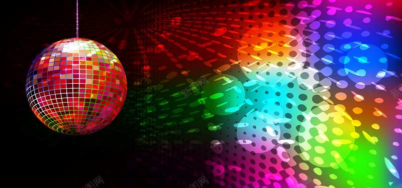 淘宝梦幻七彩色背景矢量图ai设计背景_88icon https://88icon.com KTV背景 七彩球 光圈 几何背景 商业矢量 梦幻背景 水晶球背景 潮流 炫彩 黑色 矢量图