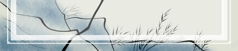 中国风水墨画古风平面广告psd设计背景_88icon https://88icon.com 中国风背景 书法 古韵 古风 山峰 平面广告 树枝 水墨画 简约边框 边框