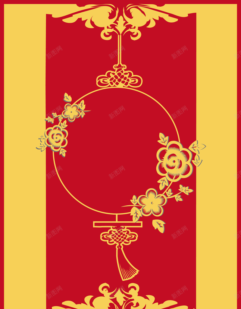 中式矢量喜庆剪纸婚礼卡片背景ai设计背景_88icon https://88icon.com 中国红 中国结 中国风 中式婚庆 中式婚礼 剪纸 婚礼卡片 婚礼邀请函 新中式 新古典 梅花 矢量图