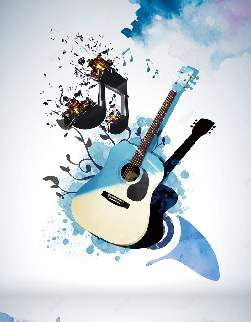 创意炫酷吉他培训招生海报背景psd设计背景_88icon https://88icon.com X展架 他培训展架 吉他培训海报 吉他培训纳新 吉他学习 吉他班 易拉宝 电吉他 立体音符 音符