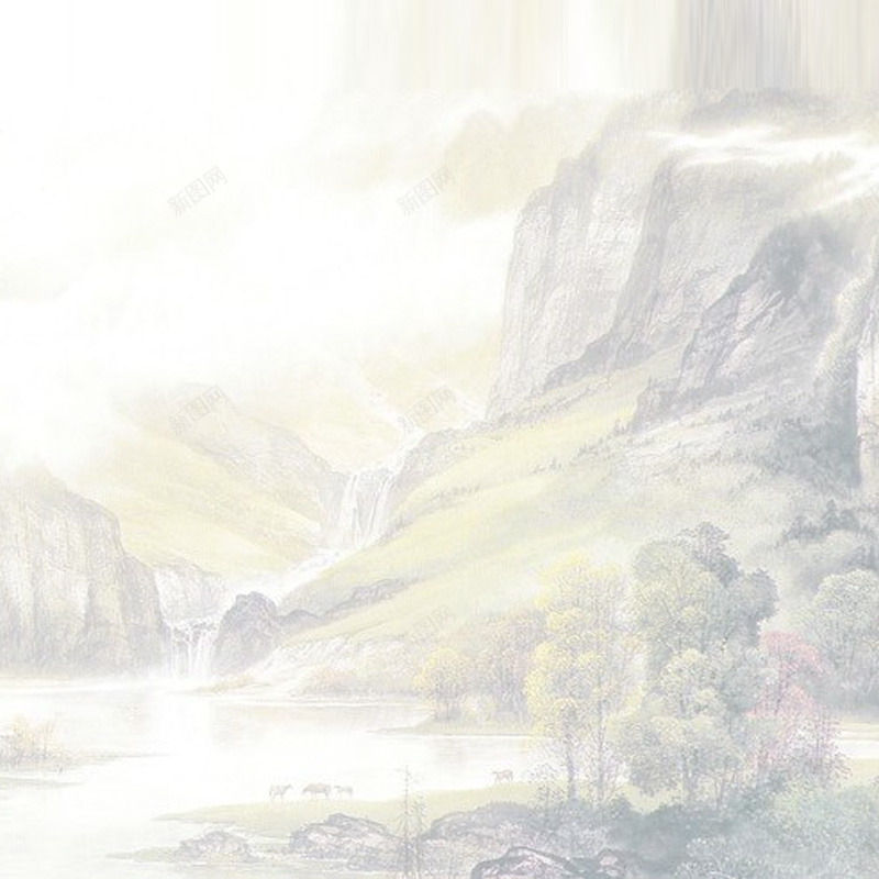 山水首图psd设计背景_88icon https://88icon.com 中国风 主图 大山 山水