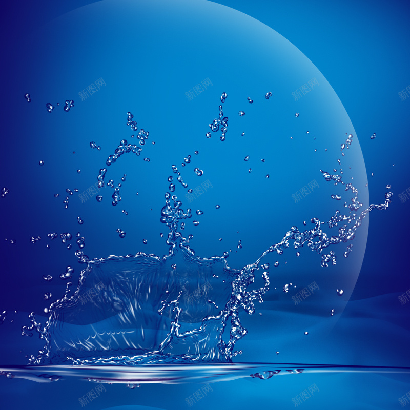 蓝色简约大气水珠背景图psd设计背景_88icon https://88icon.com 主图 几何 化妆品 唯美 女装 扁平 护肤品 渐变 简约 蓝色
