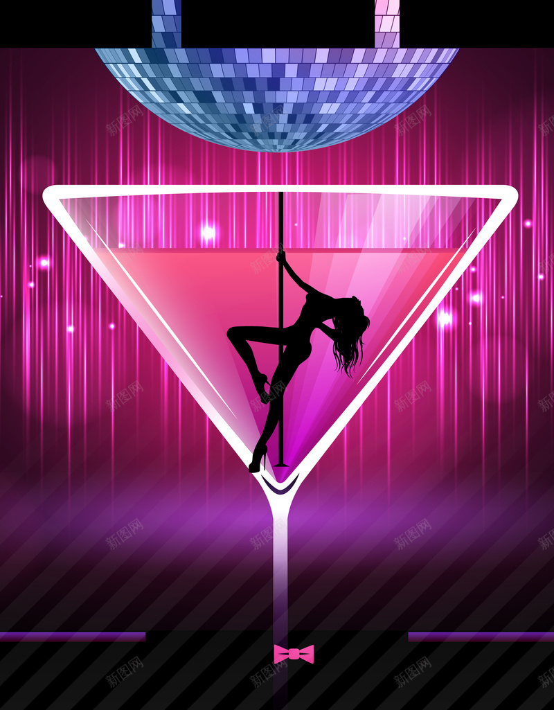 紫色鸡尾酒钢管舞派对背景矢量图ai设计背景_88icon https://88icon.com 性感 派对 海报 激情 狂欢 紫色 聚会 背景 钢管舞 鸡尾酒 矢量图