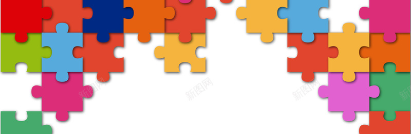 彩色拼图背景矢量图ai设计背景_88icon https://88icon.com 几何 彩色 扁平 拼图 海报banner 渐变 矢量图