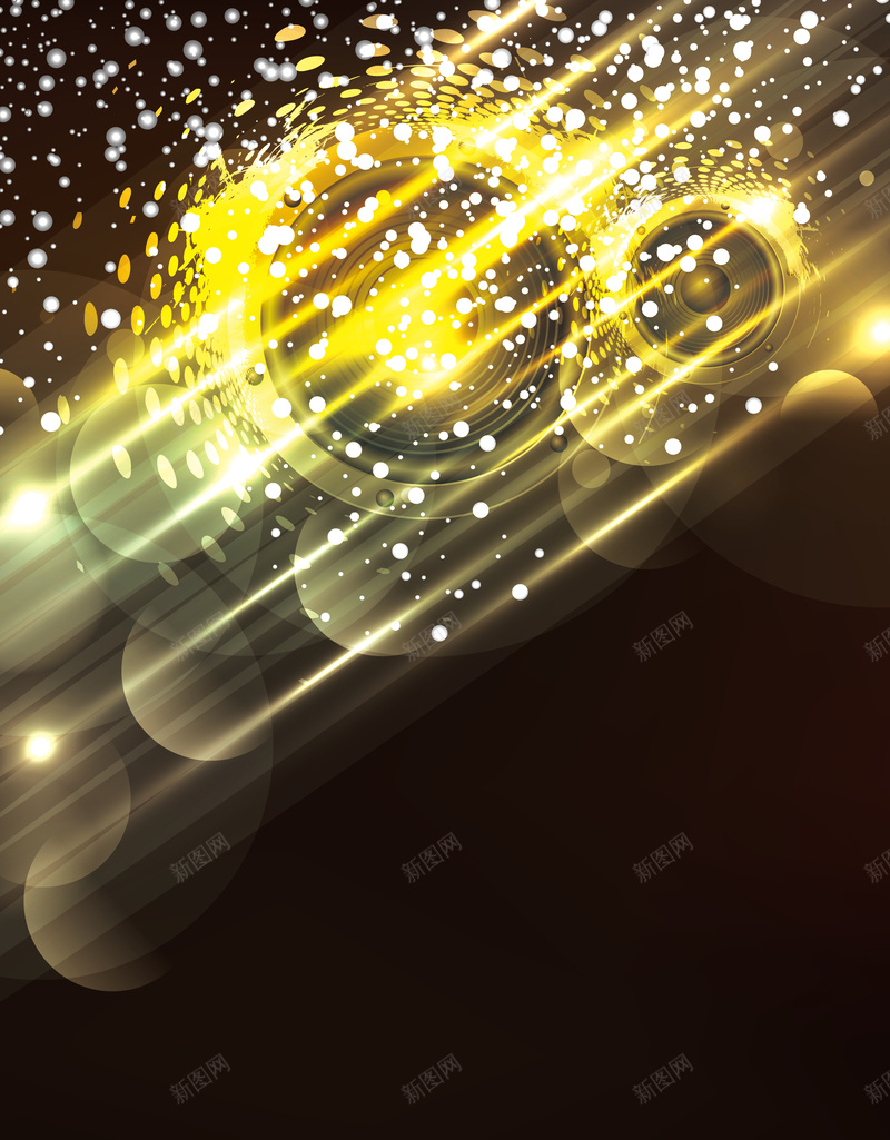 黄金炫光海报背景矢量图ai设计背景_88icon https://88icon.com 光圈 光点 光线 海报 激情 狂欢 背景素材 黄光 矢量图