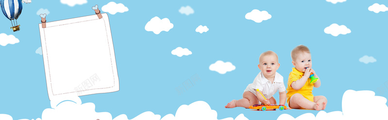 国外小孩蓝天白云卡通童趣蓝bannerpsd设计背景_88icon https://88icon.com 卡通 可爱 国外婴儿 国外小孩 国外小朋友 小清新 文艺 母婴 热气球 画板 白云 童趣 蓝天