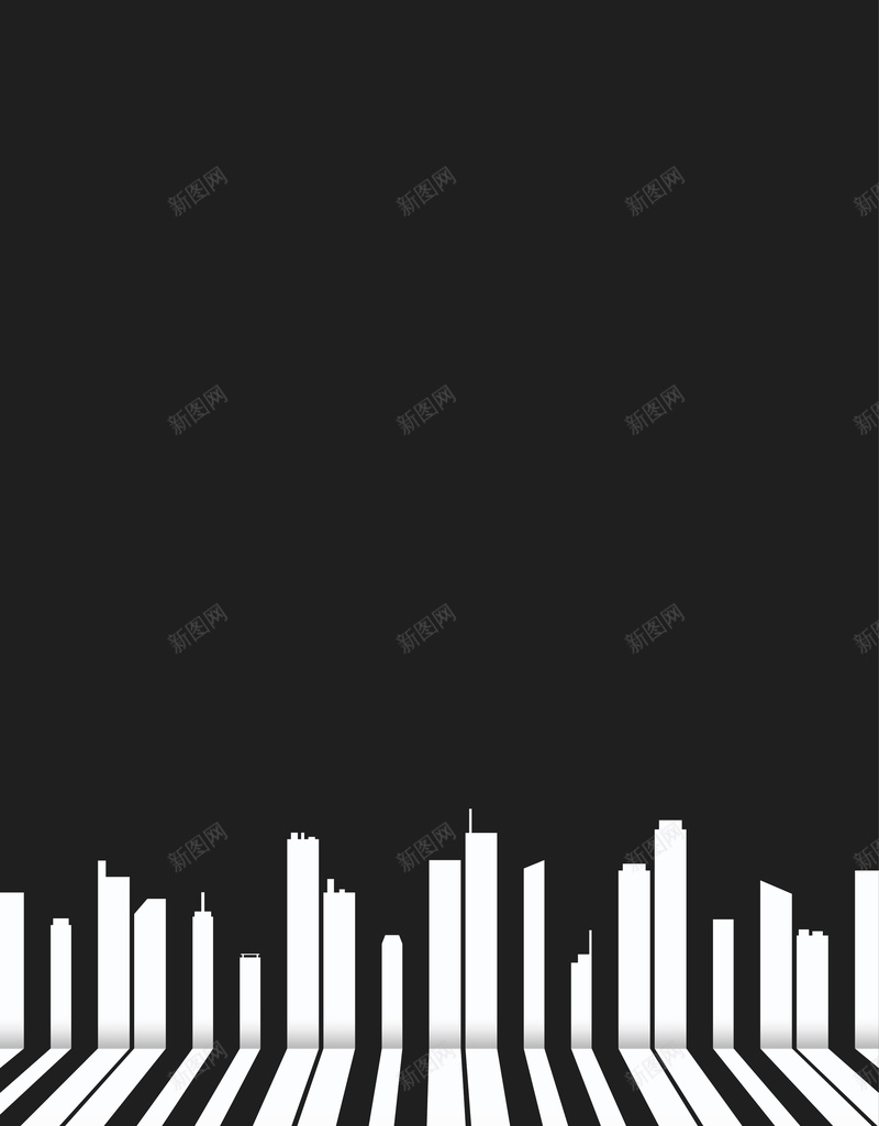 钢琴演奏会主题背景矢量图ai设计背景_88icon https://88icon.com 演出 琴键 素材 背景 钢琴 音乐 音乐会 黑白 矢量图