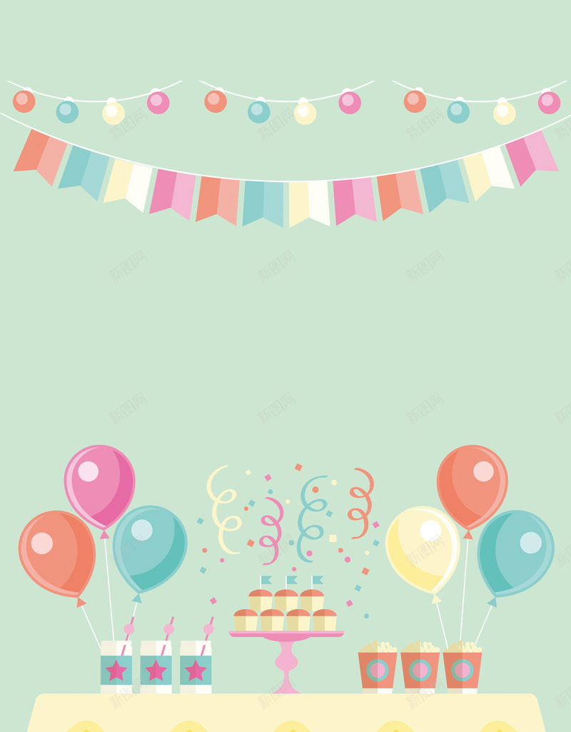 卡通手绘生日聚会psd设计背景_88icon https://88icon.com 卡通海报 手绘海报 文艺海报 生日海报 生日聚会 生日蛋糕 生日贺卡 生日邀请函