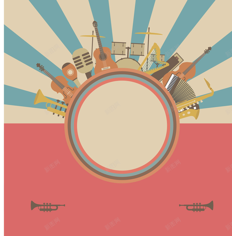 音乐会海报背景矢量图ai设计背景_88icon https://88icon.com 乐器 放射 海报 激情 狂欢 背景 音乐 矢量图