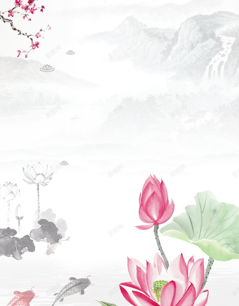 中国风水墨山水装饰画psd设计背景_88icon https://88icon.com 150PPI PSD源文件 中国风 中式客厅 书房 分层文件 办公室装饰画 唯美 宁静 客厅装饰画 平面设计 意境 无框画 水墨山水 江南 玄关 玄关装饰画 荷叶 荷花 装饰画