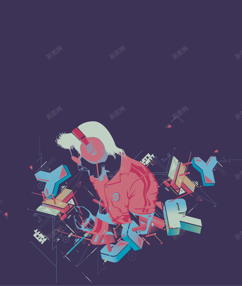 水彩人物手绘音乐DJ海报背景矢量图ai设计背景_88icon https://88icon.com DJ师 DJ音乐海报 人物剪影 影音娱乐 打碟机 时尚潮流 水彩人物 狂欢 矢量素 花纹 音乐 矢量图