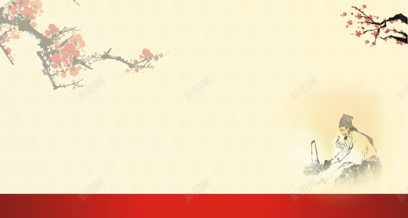 中国风黄色梅花中医背景cdr设计背景_88icon https://88icon.com 中医 中国风 梅花 黄色