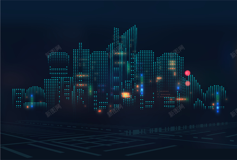 抽象炫丽城市建筑平面矢量图ai设计背景_88icon https://88icon.com 分层文件 城市 城市夜晚 夜晚 建筑 抽象 晚上 源文件 灯火通明 炫丽 背景模板 背景海报 背景素材 设计素材 高清背景 矢量图