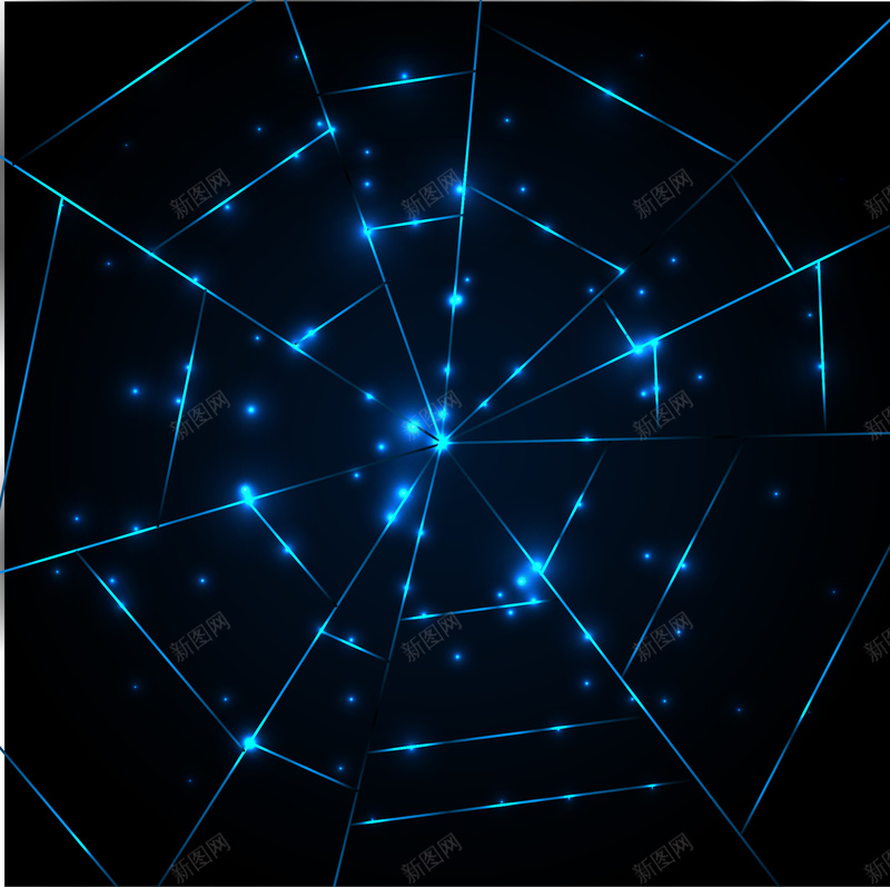 蓝色蜘蛛网矢量图ai设计背景_88icon https://88icon.com 互联网 商务 科幻 科技 网络 蓝色 蜘蛛网 矢量图