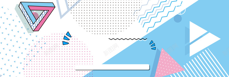 蓝色波普孟菲斯风女装上新电商bannerpsd设计背景_88icon https://88icon.com banner 上新 促销 女装 文艺 波普孟菲斯风 电商 简约 蓝色