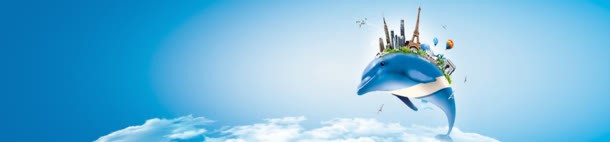 网络科技企业bannerjpg设计背景_88icon https://88icon.com 企业banner 保驾护航 海豚 科技 网络 蓝色