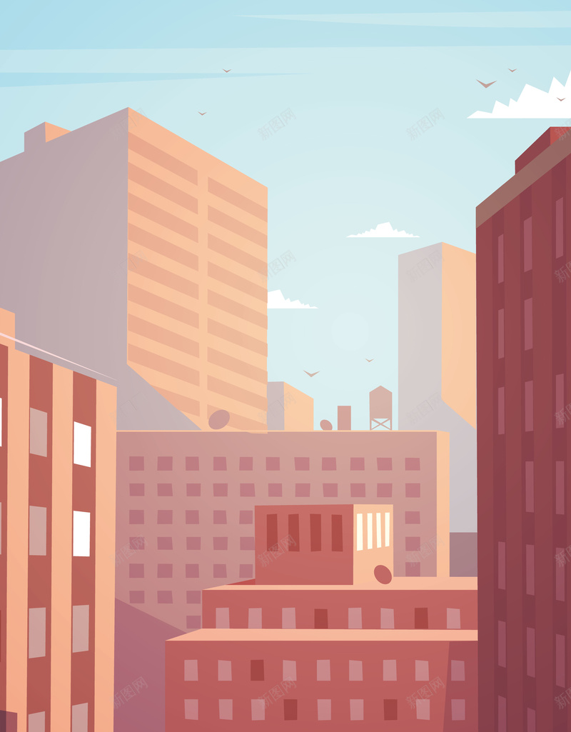 手绘小清新建筑背景模板矢量图ai设计背景_88icon https://88icon.com 卡通 小清新 建筑 手绘 矢量模板 矢量素材 矢量背景模板 质感纹理 矢量图