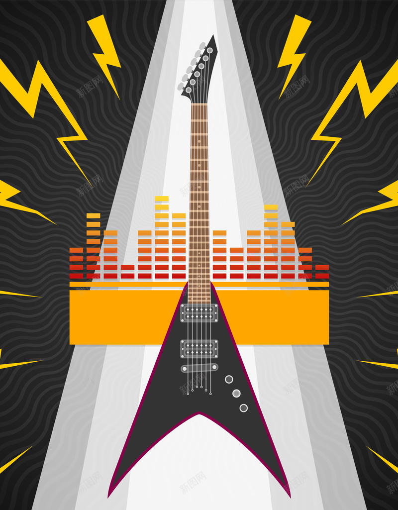 卡通手绘电子吉他音乐节海报背景矢量图eps高清背景_88icon https://88icon.com 卡通 吉他 手绘 海报 电子 素材 背景 音乐节 矢量图