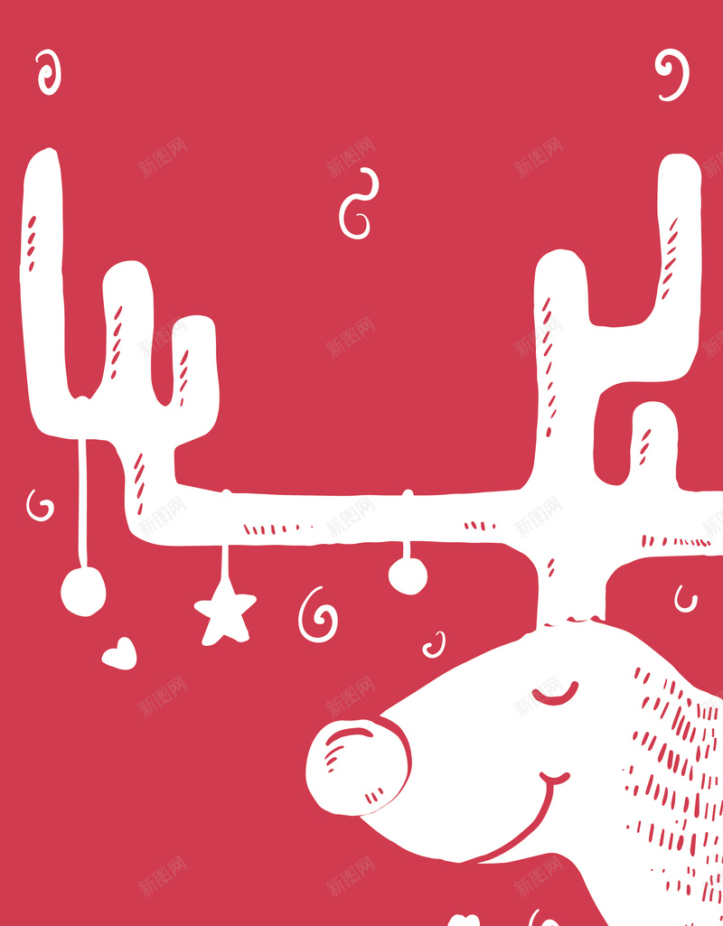 手绘圣诞节促销海报背景矢量图ai设计背景_88icon https://88icon.com 卡通 圣诞 手绘 温暖 童趣 红色 麋鹿 矢量图