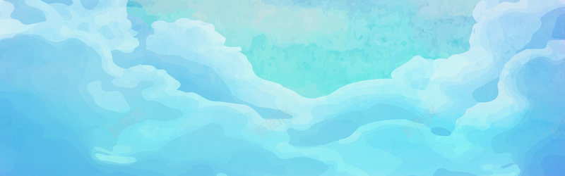蓝色天空背景jpg设计背景_88icon https://88icon.com 全屏banner背景 卡通 天空 手绘 横幅背景 海报banner 童装 童趣 蓝色