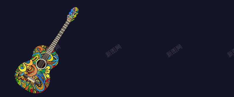 吉他音乐背景矢量图ai设计背景_88icon https://88icon.com 吉他 彩色 新图网 海报banner 激情 狂欢 音乐 矢量图