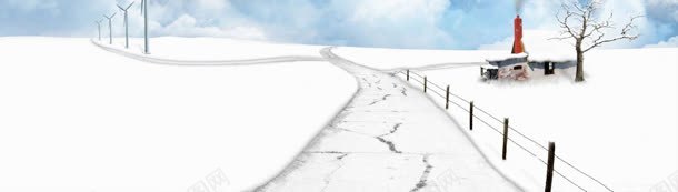 冬天雪景banner创意jpg设计背景_88icon https://88icon.com 冬天 植物 环保 积雪 鲜花
