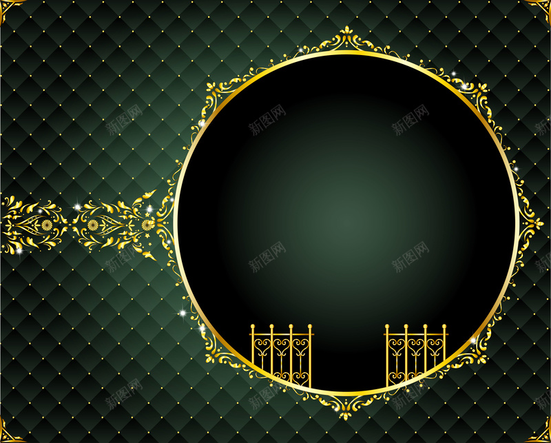 金色圆形花纹装饰矢量图背景ai设计背景_88icon https://88icon.com AI背景素材 圆形 矢量图 背景素材 花纹 装饰 质感 金色
