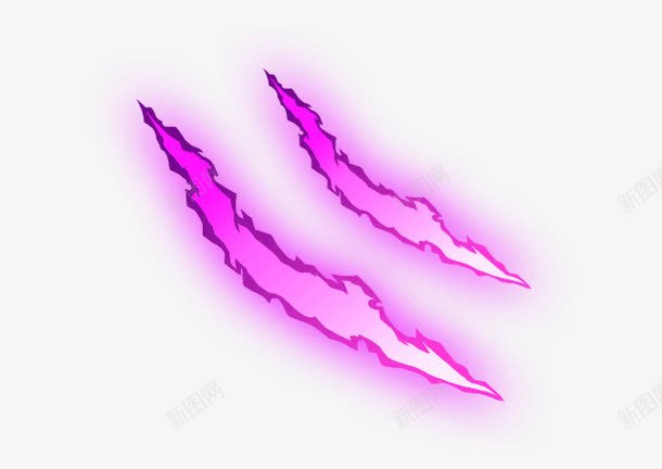 手游特效png免抠素材_88icon https://88icon.com 光效 手游 爪痕 特效 紫色