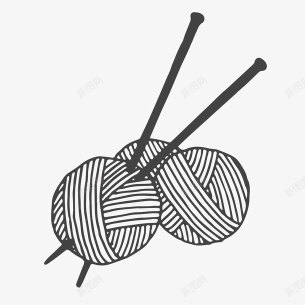 毛线团装饰案png免抠素材_88icon https://88icon.com 卡通 密集构成 手绘 条纹 毛线 纹理 纹路 线条 装饰 质感 针线
