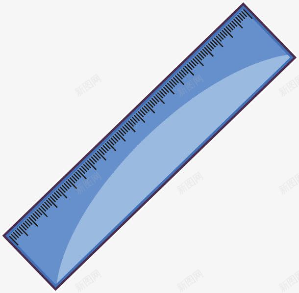蓝色半圆形卡通文具png免抠素材_88icon https://88icon.com 书写文具 办公用具 半圆形 卡通矢量文具 尺子文具 扁平风格 蓝色